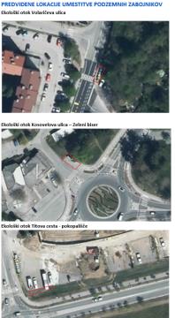 predvidene lokacije umestitve podzemnih zabojnikov